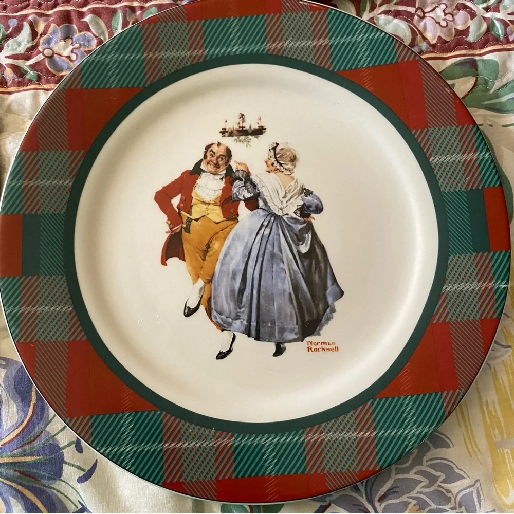 Norman Rockwell Holliday Collection The Saturday Evening Post 3 Dinner Plates